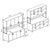 Dulap multifuncțional cu 8 uși, 120x40x202 cm, alb, cu structură metalică rezistentă