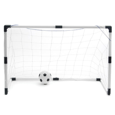 Set de joaca, 2 porti de fotbal cu pompa de umflat si minge de fotbal