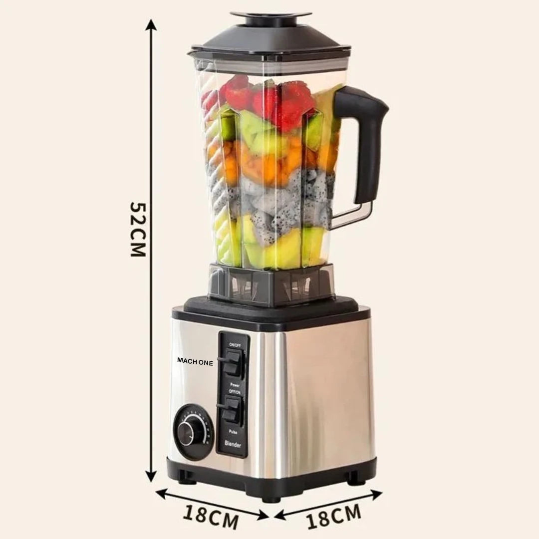 Robot de Bucatarie Multifunctional 6-în-1 Mach One BF-5052 – 3 Recipiente, Motor 9500W, 15 Trepte de Viteză, Blender + Tocator + Razatoare