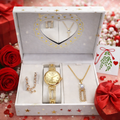 Set cadou ceas dama cu colier si cercei in cutie premium