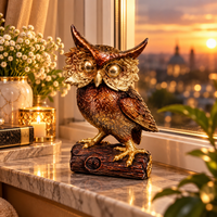 Statuetă Decorativă Bufniță, Rășină Finisată – 22 × 13 cm - detaliu produs