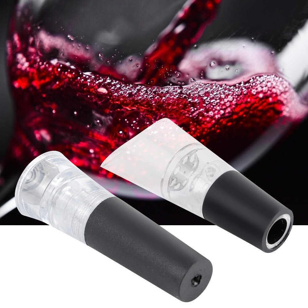 Set 2 buc. Dopuri Sticle Vin cu Vid Pompa Aer Etansare Turnare Lichid - detaliu produs