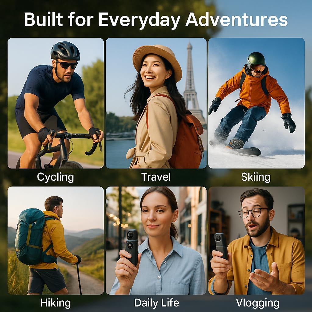 Camera Portabila Full HD 1080p Obiectiv Rotativ 360° Stabilizare Imagine Sport Mini - detaliu produs