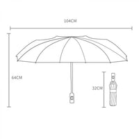 Umbrela telescopica automata, impermeabila, protective UV, rezistenta la vant, 104 cm - imagine 6