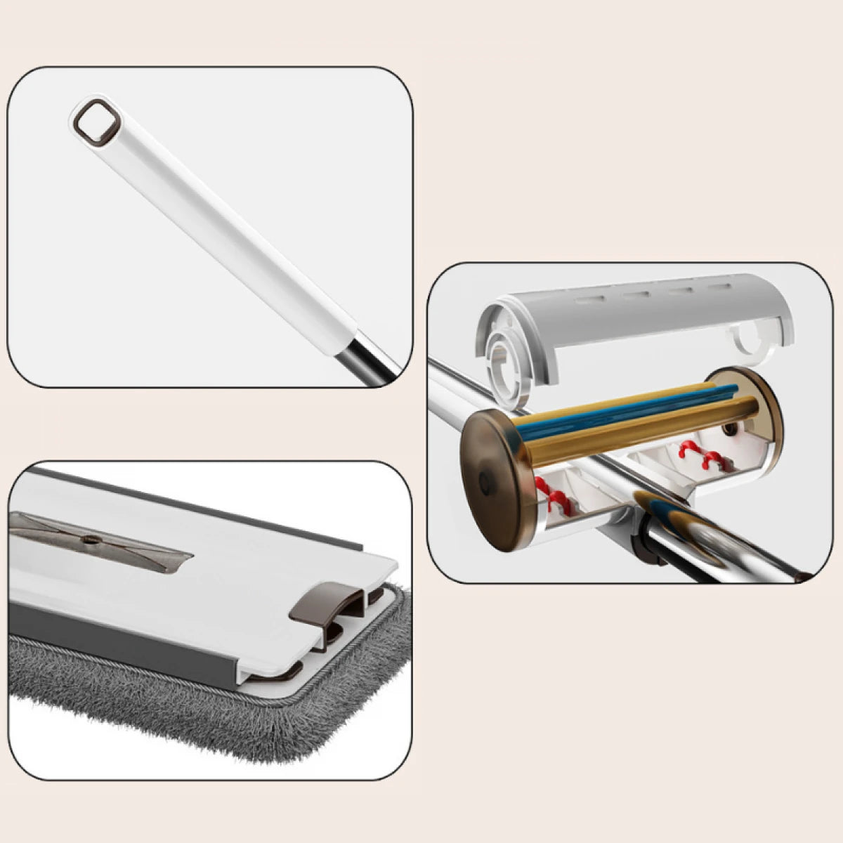 Set mop rotativ cu 2 lavete microfibra si lighean pliabil de 8 L