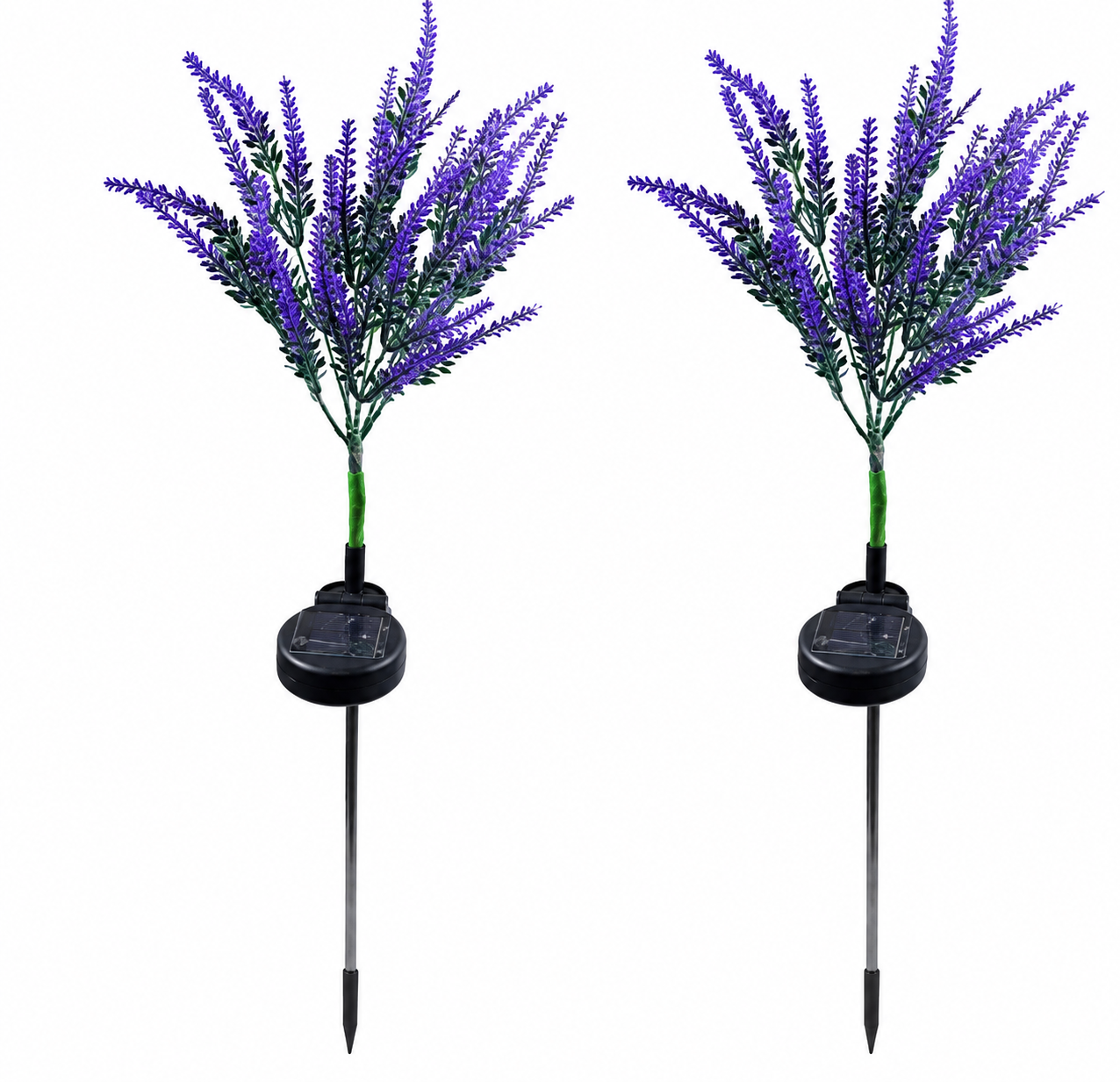 Set 2x Lampa Solara de Gradina Tip Lavanda LED Alb Cald IP65 Rezistenta Apa - detaliu produs
