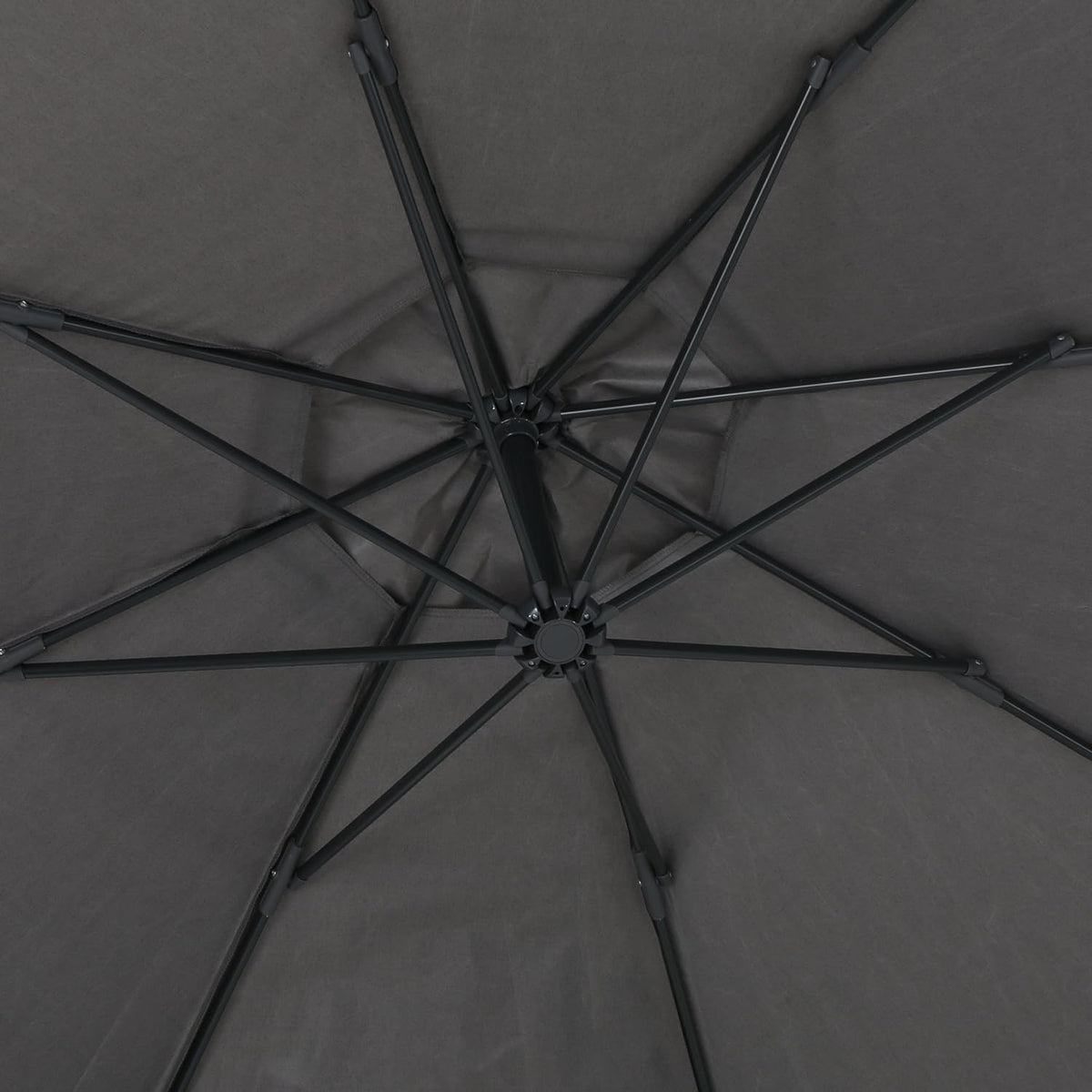 Umbrela de soare suspendata pentru gradina sau terasa, rotunda 3m X 2.5m X 2.3m, suport inclus