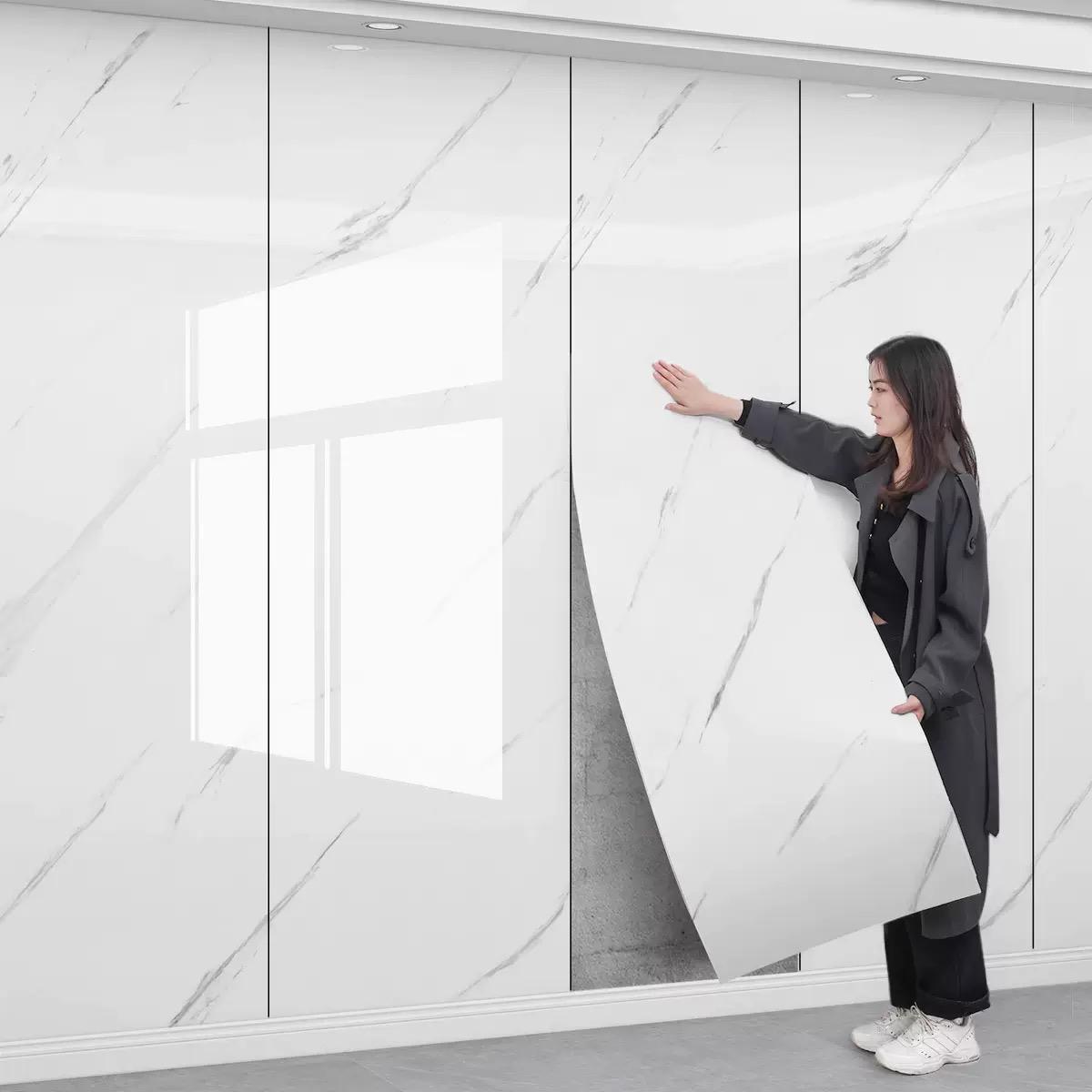 Rola Tapet 3D Autoadeziv, model imitatie marmura 3D, 40x300 cm, rezistent la apa