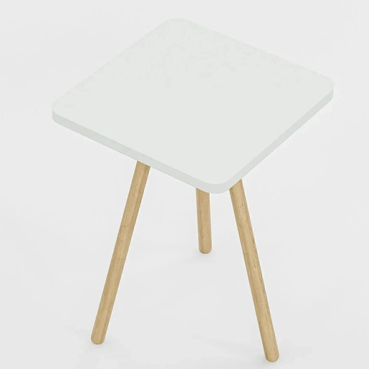 Masuta decorativa cu picioare din lemn, 34 x 34 cm, stil nordic