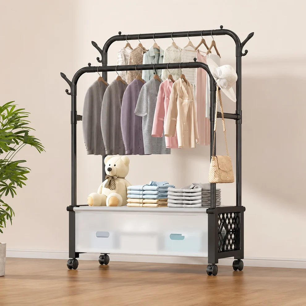 Cuier Perete Organizator Haine Accesorii Metal Negru Modern - detaliu produs
