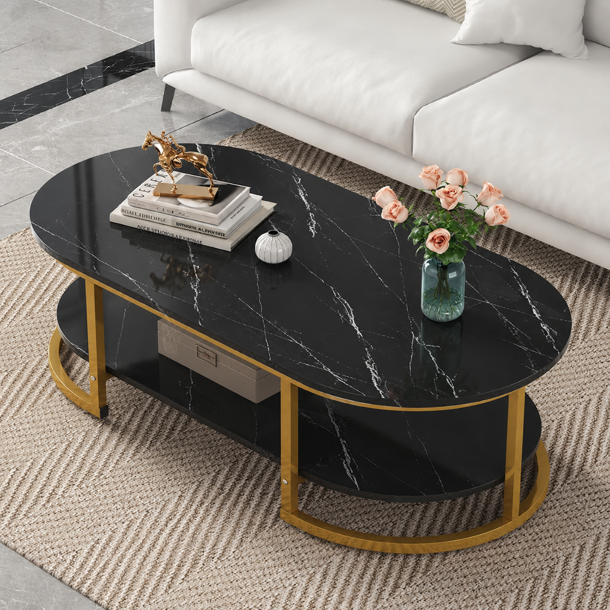 Masuta Ovala Dining Lemn Masiv Design Modern Eleganta - detaliu produs