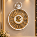 Ceas de Perete Premium Stil Ceas de Buzunar, Design Vintage cu Mecanism Aparent, 60 × 45 × 7 cm