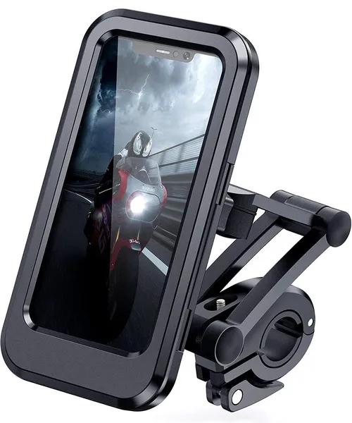 Suport telefon waterproof pentru Bicicleta, Magnet puternic, Secure Grip, Rotire 360°, Adjustable Features, Smart Design, Hands-free, Negru