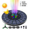 Fantana arteziana solara pentru gradina, cu 6 LED-uri multicolore, 6W, 7.4V, 23cm