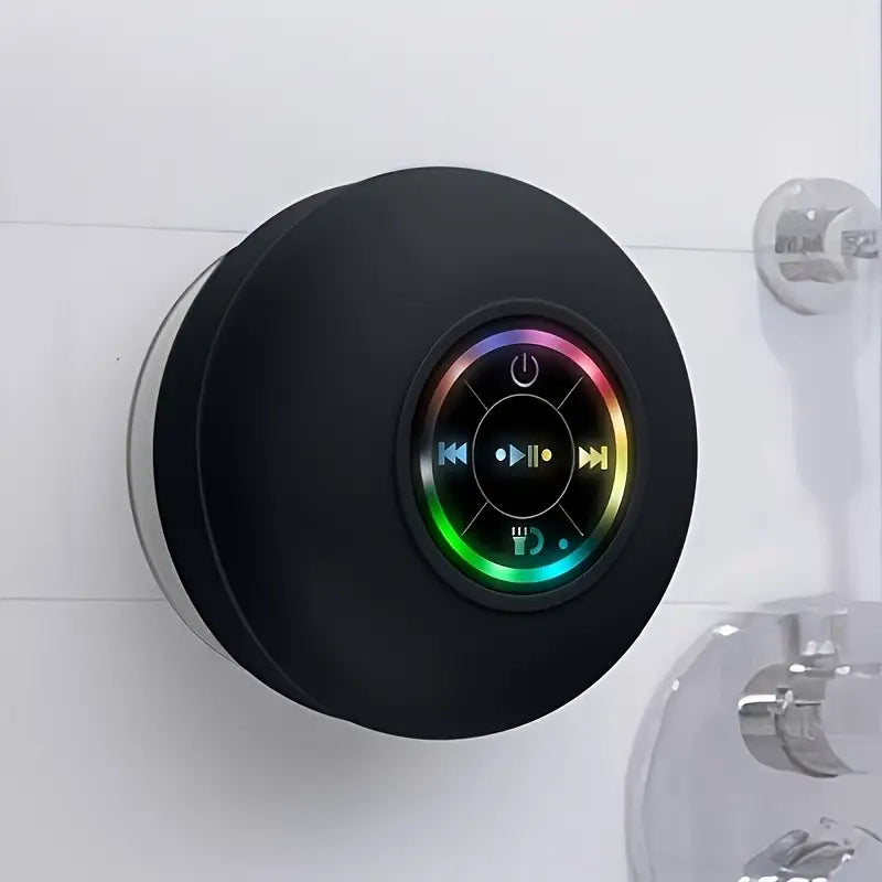 Boxa Portabila Mini Rezistenta Apa Bass Puternic cu Microfon Incorporat si Lumini LED - detaliu produs