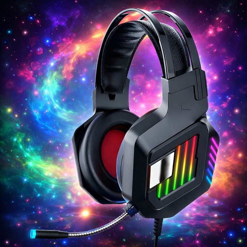 Casti Gaming Andowl Q E8 RGB Over Ear cu Microfon