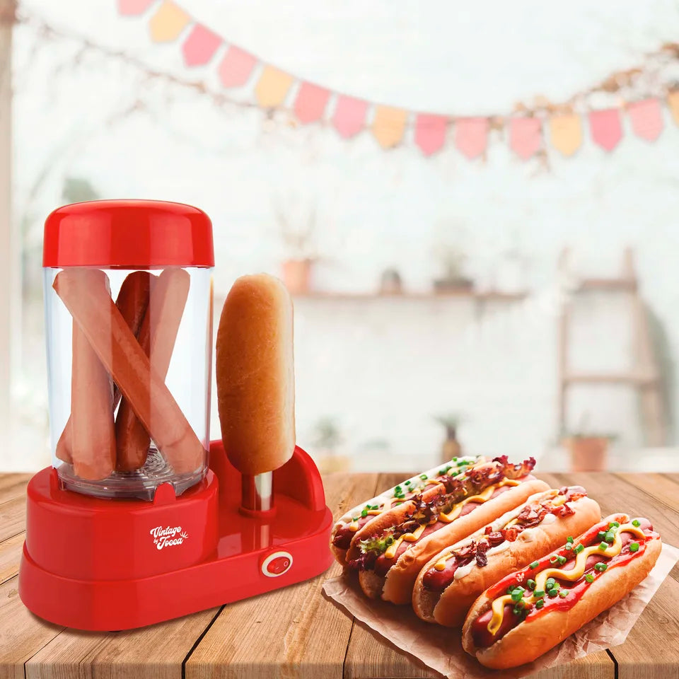 Aparat pentru preparat Hot Dog, 450W, Rosu