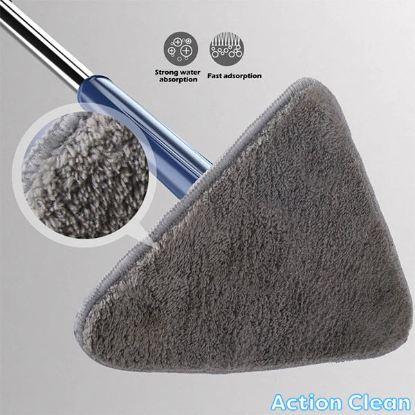 Mop cu cap triunghiular, reglabil, rotire 360 grade,rezerva inclusa