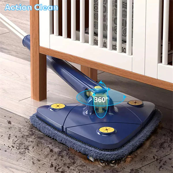 Mop cu cap triunghiular, reglabil, rotire 360 grade,rezerva inclusa