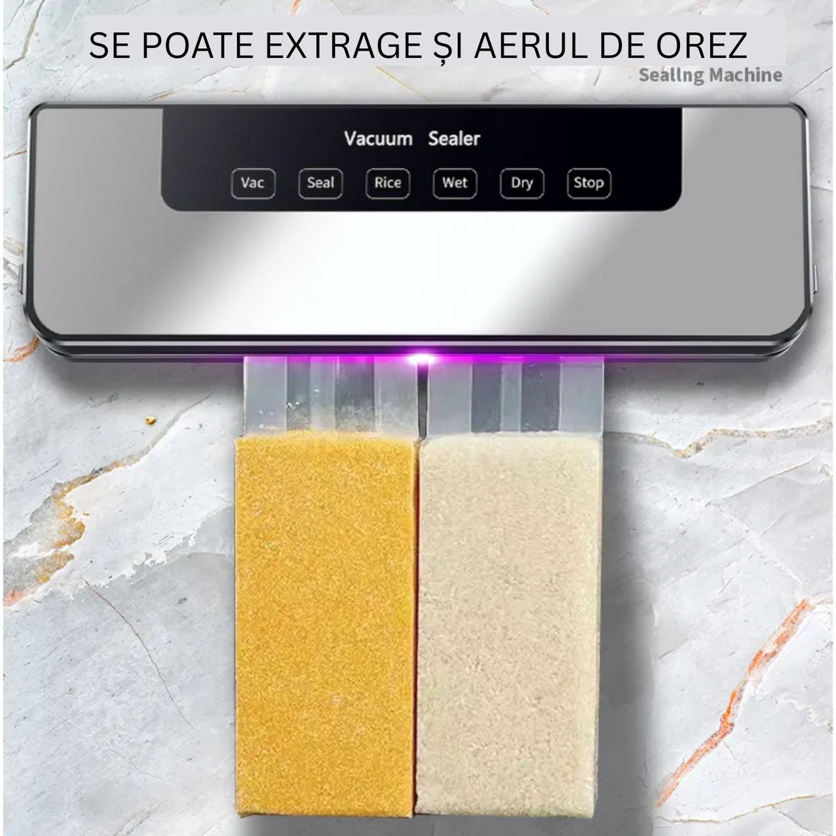 Aparat de vidat si sigilat alimente, Touch, vidare umed/uscat