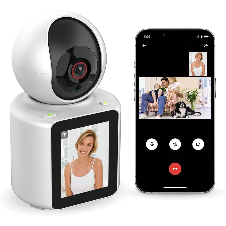 Camera video comunicare bidirectionala, ecran de 2.8 inch, monitorizare bebelusi, apeluri telefonice video, 360°, HD 1080p, infrarosu, detectare miscare, stocare in Cloud si pe card SD