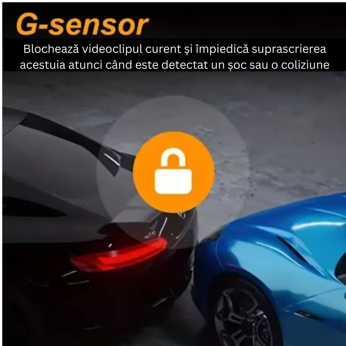 Camera auto DVR duala 4K fata + 1080P spate, WiFi, senzor G, unghi 140°, modul parcare 24H, ecran 1.5 inch