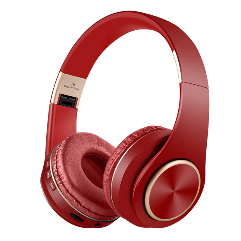 RESIGILAT - Casti Bluetooth Model T8 Over-Ear Stereo cu Microfon Wireless, Suport Card, Bass