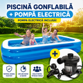 Set Piscina Exterioara Gonflabila + Pompa Electrica 220V pentru Umflare si Dezumflare