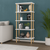 Raft decorativ cu 5 polite  din lemn, design modern, 29x60x137 cm