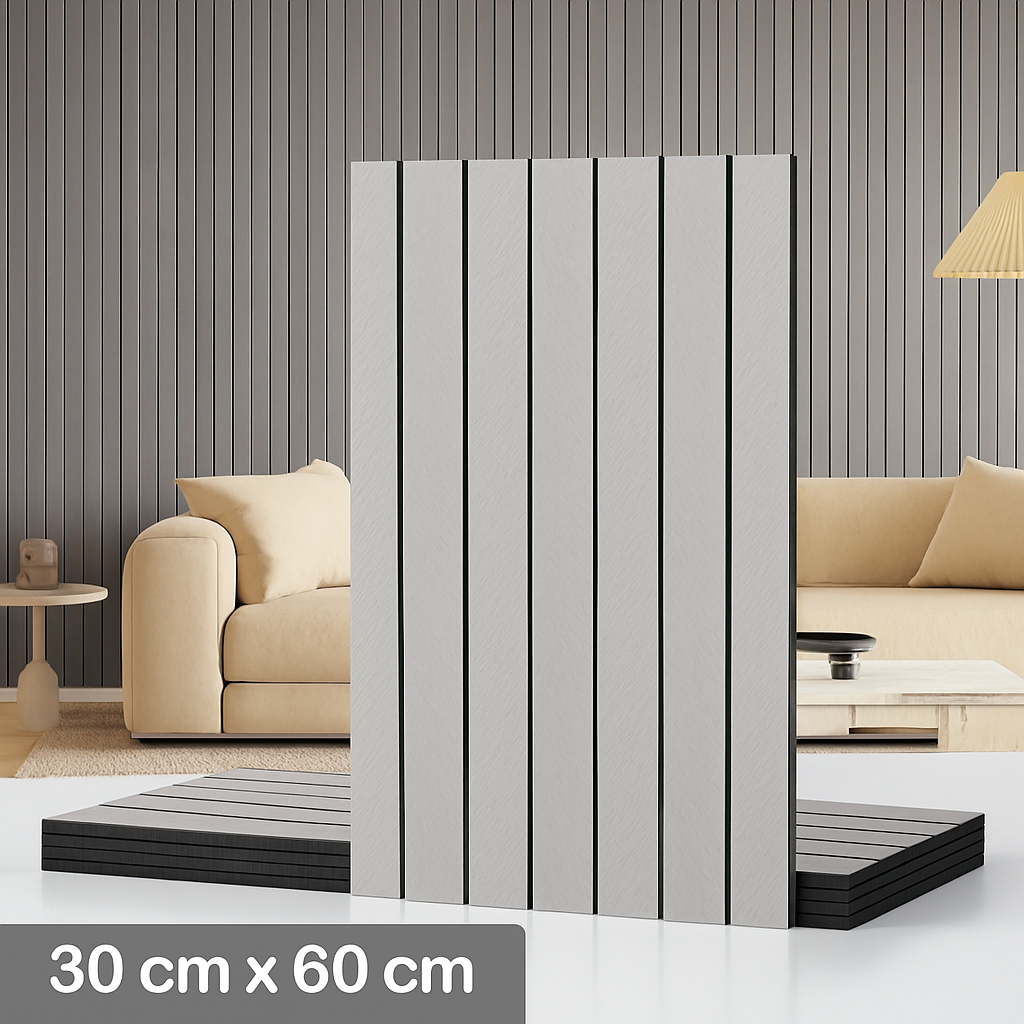 Tapet decorativ autoadeziv, aspect lemn vertical, 30x60cm, model 3D modern, pentru perete interior