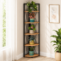 Suport de Colt pentru Plante cu 5 Rafturi, Cadru Metalic, 34 x 160 cm