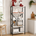 Raft Metalic de Bucatarie cu 5 Polite, PAL 18 mm, 66 x 35 x 158 cm