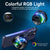 Boxa Portabila Bluetooth Rezistenta la Apa IPX7 cu Magnet, Atasare Magnetica pentru Telefoane & Suprafete Metalice, Sunet Surround 3D, Iluminare RGB, TWS Dual Channel, Negr