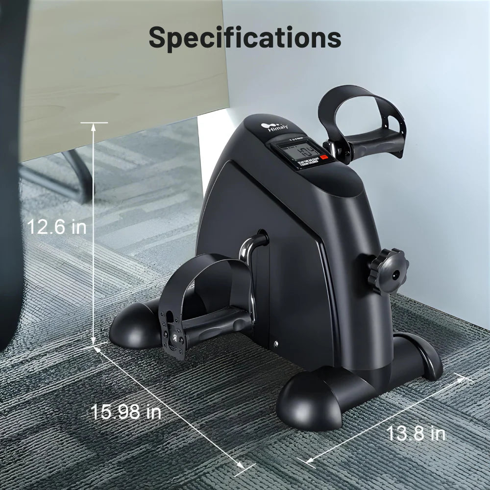 Mini bicicleta de exercitii pliabila cu ecran LCD, pentru brate si picioare, reglare rezistenta si design compact