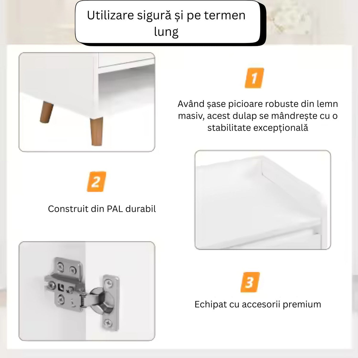 Dulap pantofi, din PAL, cu rafturi multiple – 120/140x32x100 cm, Alb/Gri