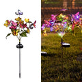 Set 2 Lampi Solare LED Fluturi Decorativi Gradina – 80 cm, Multicolor