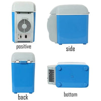 Frigider auto portabil, 12V, 7.5 l, Functie de racire si incalzire, Albastru/Alb - imagine 8