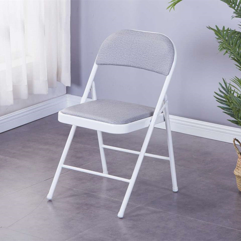 RESIGILAT - Scaun pliabil tapitat piele ecologica/material textil, cadru metalic 42x42x78 cm