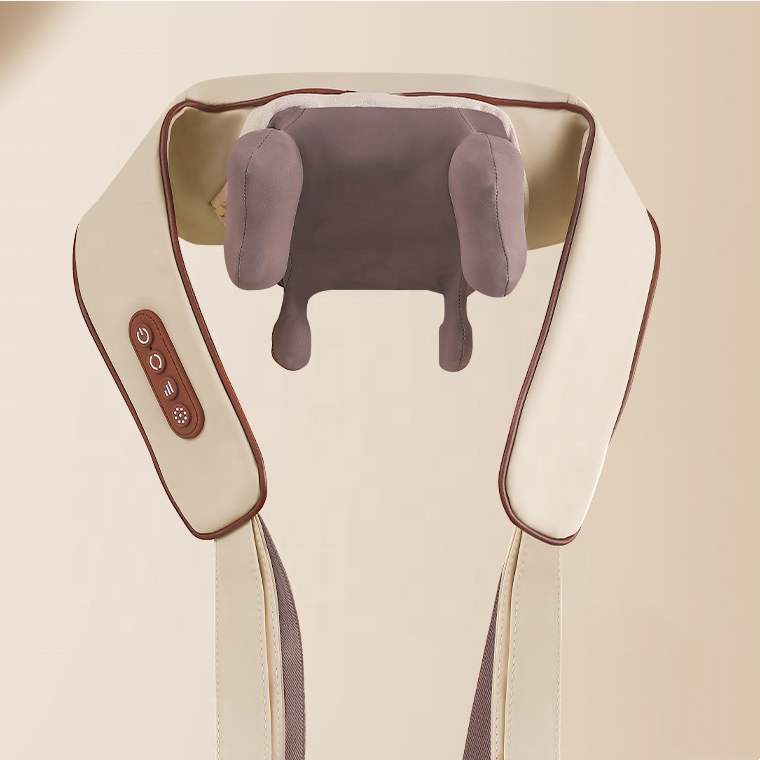 Aparat de masaj cervical 6D cu incalzire si vibromasaj, 3 intensitati, 2 moduri, silentios 45 dB, maro