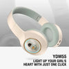 Casti wireless YDM55 iluminate LED, design desene animate