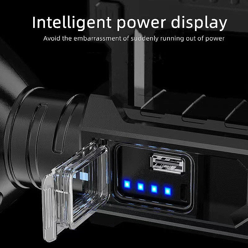 Lanternă Profesionala LED cu Încarcare solara, USB, trepied și 6 Moduri de Iluminat, 3 lentile colorate