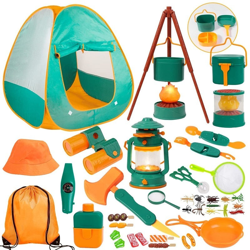 Kids Tent for Camping Gear Set Outdoor Toys Camping Tools Set for Kids