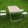 Set camping cu masa reglabila si 4 scaune, MDF, 120 x 60 cm