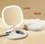 Oglinda de machiaj LED portabila cu marire 1X/3X – pliabilă, cu buton Touch,
