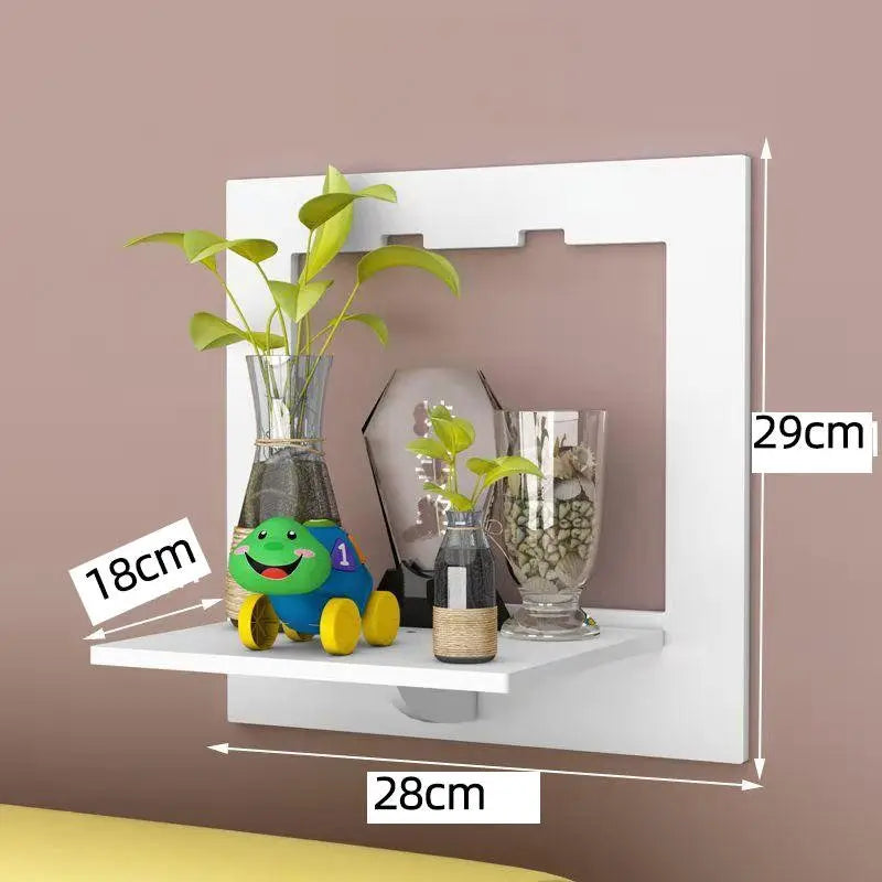 Set 3 rafturi decorative in forma de hexagon, patrat sau rotund, alb