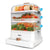 Aparat electric pentru gatit cu aburi, RAF R5238, 1200W, 3 niveluri, 3 x 4L, 38x28x29 cm, alb
