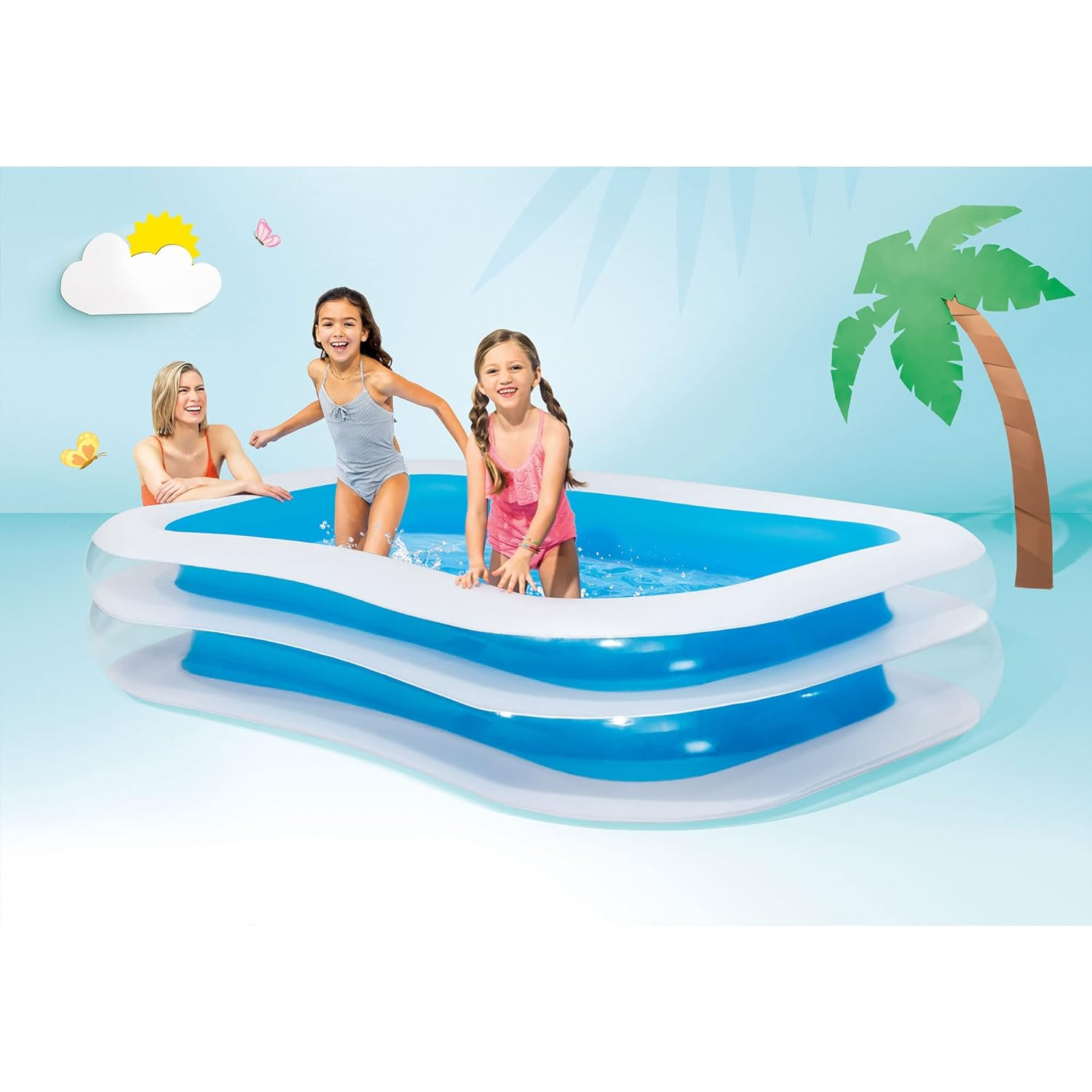 Piscina gonflabila Intex Family Swim Center Pool 56483, 262x175x56 cm, 770 L