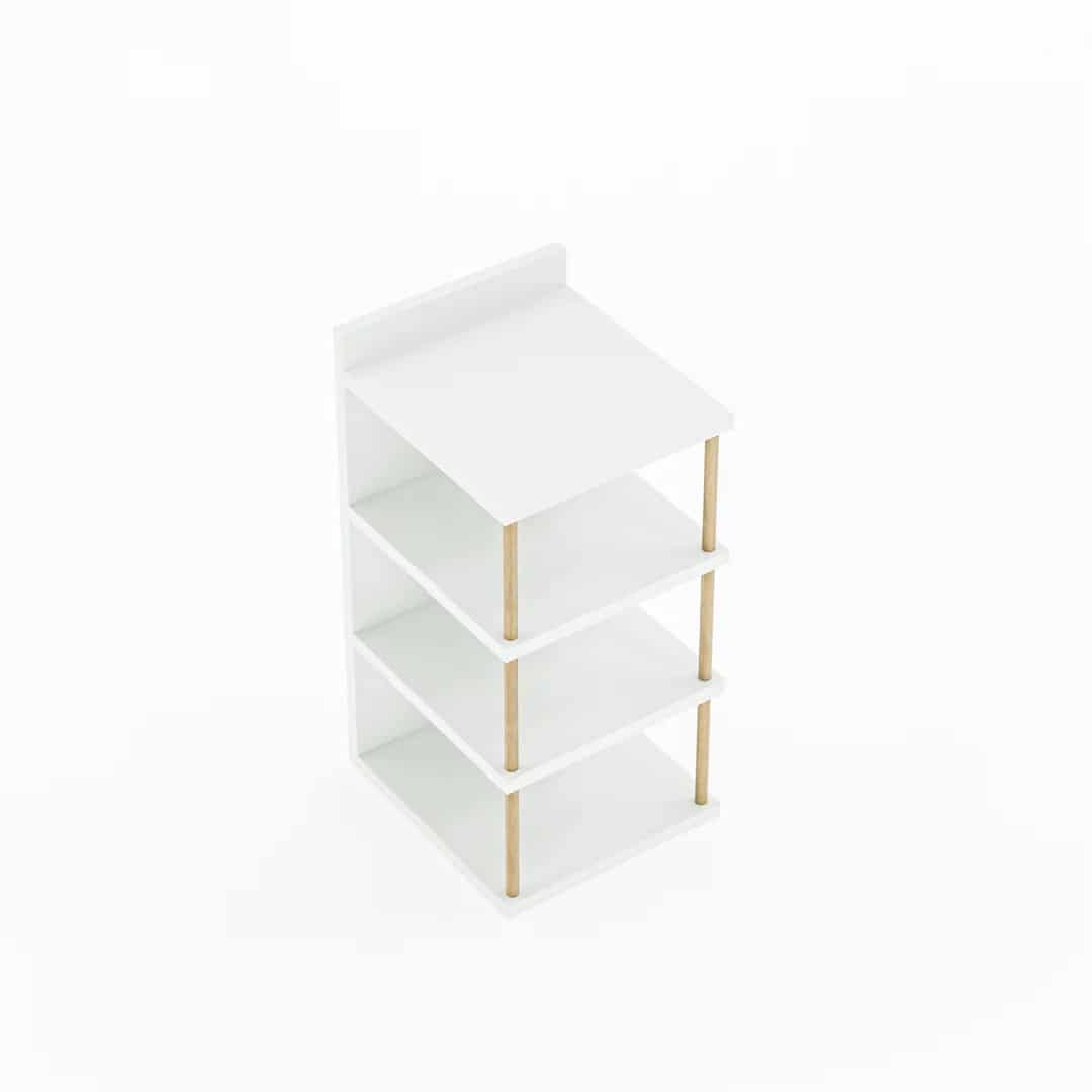 Organizator de pantofi cu 4 polițe din PAL melaminat, 60 x 29 x 30 cm