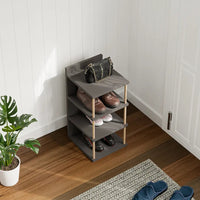 Organizator de pantofi cu 4 polițe din PAL melaminat, 60 x 29 x 30 cm - imagine 2