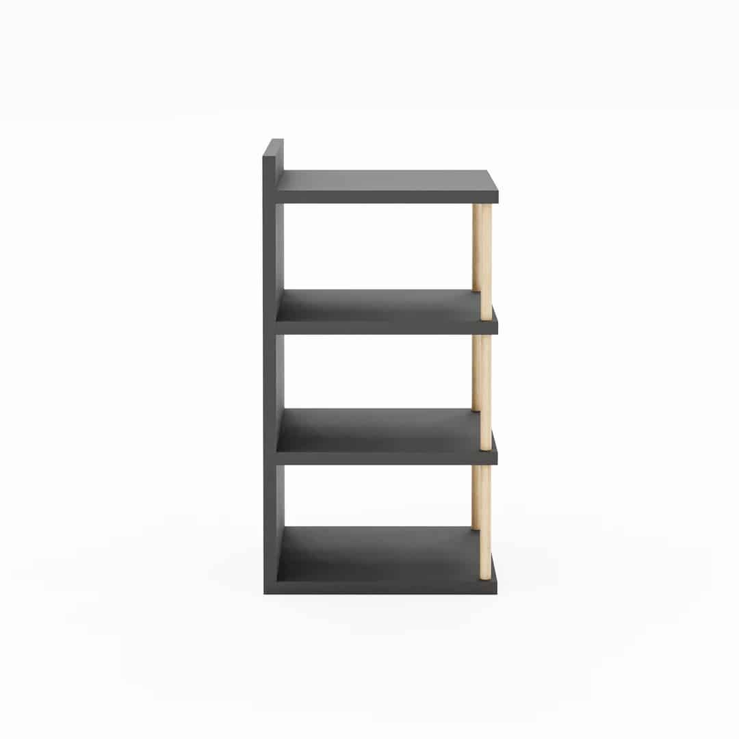 Organizator de pantofi cu 4 polițe din PAL melaminat, 60 x 29 x 30 cm